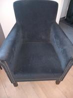 Zwarte rib fauteuil, Ophalen, Eenpersoons, 75 tot 100 cm, Zo goed als nieuw