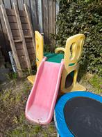 Glijbaan little tikes en trampoline, Kinderen en Baby's, Speelgoed | Buiten | Speeltoestellen, Ophalen, Gebruikt, Glijbaan