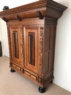 Mahonie kleur, eiken Ranken kast, Ophalen, Eikenhout, Zo goed als nieuw, 150 tot 200 cm