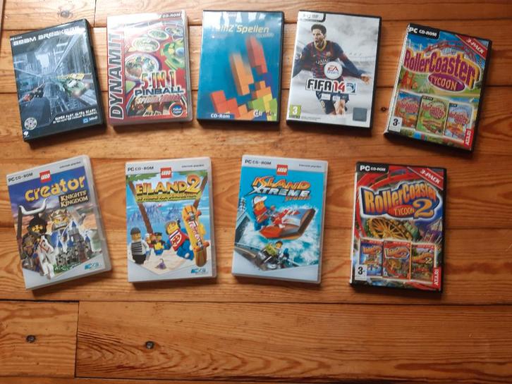 9 PC/DVD spellen voor op de PC, Spelcomputers en Games, Games | Pc, Gebruikt, 1 speler, Vanaf 3 jaar, Eén computer, Ophalen of Verzenden