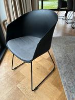 10x Design Eetkamerstoelen - Kunststof Kuip, Metalen Frame, Ophalen, Gebruikt, Zwart, Modern