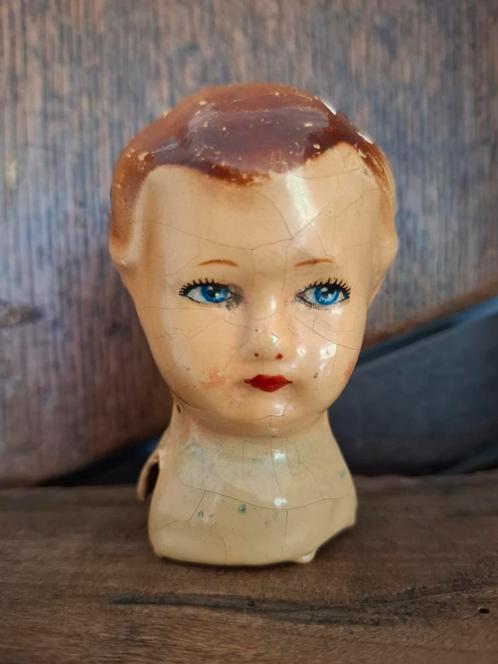 Poppen hoofdje, Antiek en Kunst, Curiosa en Brocante, Ophalen of Verzenden