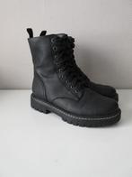 Dames enkellaarzen: Oxmox Zwarte veterboot met rits Maat:38, Oxmox, Zwart, Lage of Enkellaarzen, Ophalen of Verzenden