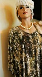 Yoek tuniek jurk wijd model a lijn gemeleerd print 54/56 XXL, Kleding | Dames, Blouses en Tunieken, Yoek, Overige kleuren, Maat 46/48 (XL) of groter