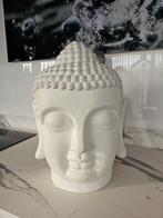 Boeddha Hoofd wit afmeting 40/50 materiaal fibre clay, Ophalen of Verzenden, Zo goed als nieuw