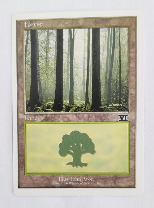 Forest V.4 Battle Royale MTG Near Mint, Hobby en Vrije tijd, Verzamelkaartspellen | Magic the Gathering, Zo goed als nieuw, Losse kaart