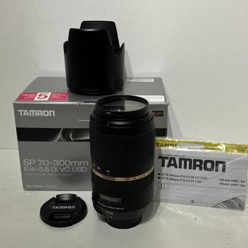 Tamron SP 70-300 mm F4.0-5.6 Di VC USD 62mm Lens voor Nikon  beschikbaar voor biedingen