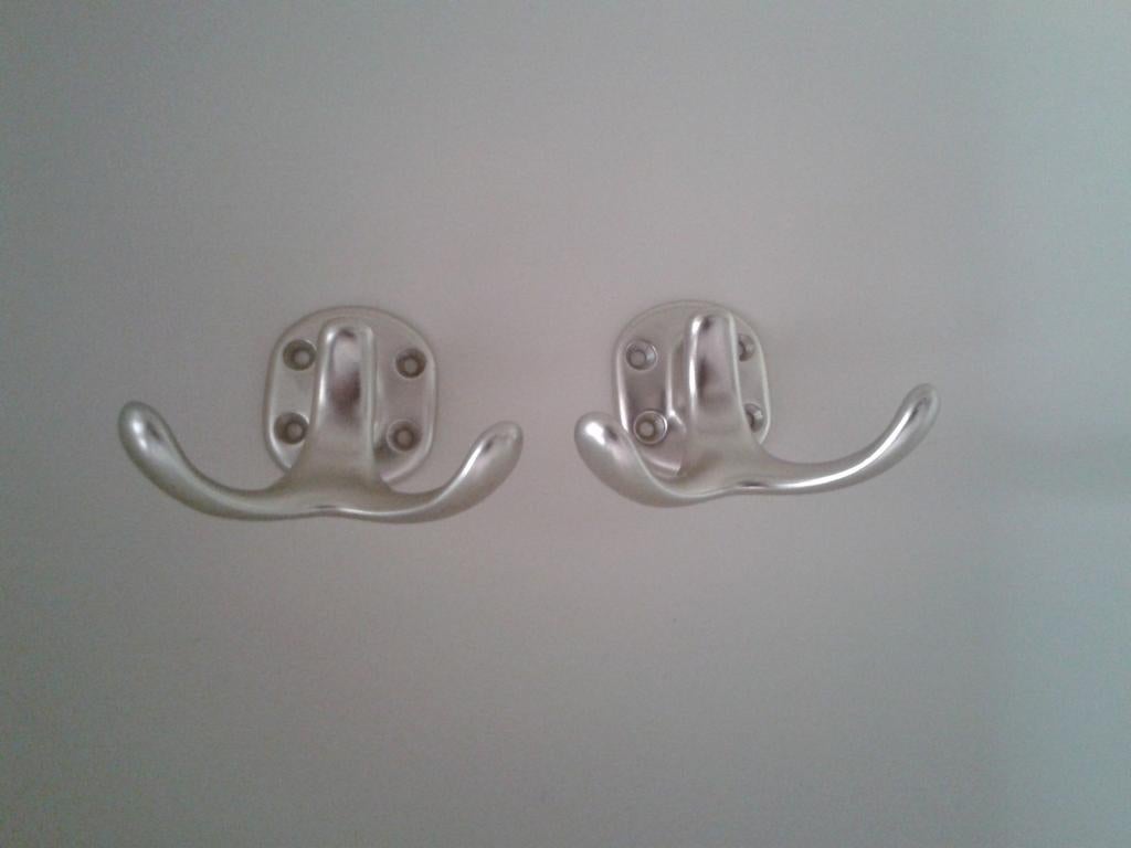 2 stuks kapstokhaken dubbel, Verzenden, Nieuw, Wandhaken