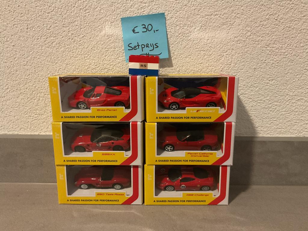 Ferrari Burago Modelauto Set van 6 stuks - 1:43 - Nieuw !, Ophalen of Verzenden, Nieuw, Auto, Overige merken