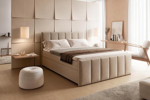 Boxspring snel leverbaar hotel kwaliteit luxe stof, Huis en Inrichting, Slaapkamer | Boxsprings, Nieuw, 180 cm, 200 cm, Tweepersoons