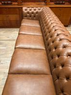 Chesterfield 5 zits cognac leer, Huis en Inrichting, Banken | Bankstellen, Ophalen, Info@chesterfieldjunkie.nl, Zo goed als nieuw