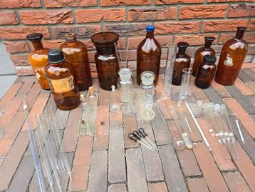 60x antiek zeldzaam laboratorium glaswerk €125 !!! beschikbaar voor biedingen