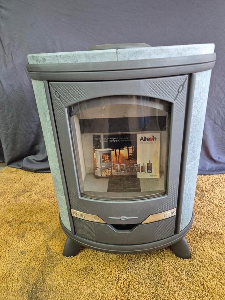 Altech Eclips speksteen houtkachel, Huis en Inrichting, Kachels, Zo goed als nieuw, Houtkachel, Hout, Ophalen