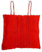 Zomertop S Gebreid Rood Breikatoen Ook strapless te dragen, Handwerk Gebreid, Ophalen of Verzenden, Zo goed als nieuw, Rood