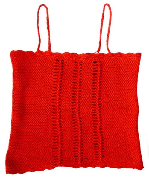 Zomertop S Gebreid Rood Breikatoen Ook strapless te dragen, Kleding | Dames, Tops, Zo goed als nieuw, Maat 36 (S), Rood, Zonder mouw