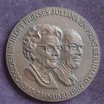 Bronzen Penning Juliana en Bernhard 1937-1987, Verzenden, Brons