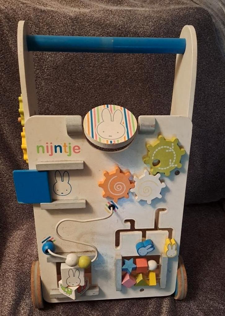 Houten Nijntje loopwagen, Kinderen en Baby's, Speelgoed | Babyspeelgoed, Gebruikt, Auto, Met wieltjes, Ophalen of Verzenden