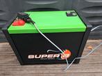 SuperB accu Lifepo4 12V ca.140Ah + acculader, Ophalen of Verzenden, Gebruikt