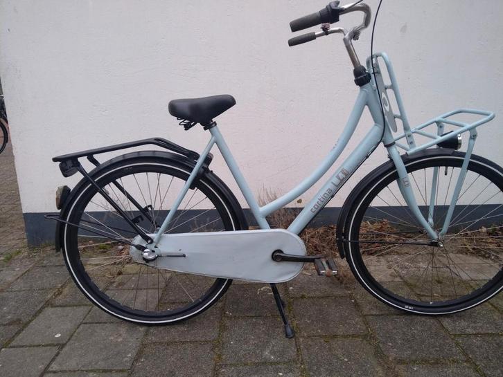 Cortina U4 Transport blauw Damesfiets 28 inch 3 V Goedestaat, Auto diversen, Fietsendragers, Zo goed als nieuw, Ophalen of Verzenden
