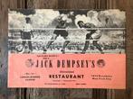 Vintage 1970 Jack Dempsey Restaurant menu New York City, Antiek en Kunst, Ophalen of Verzenden