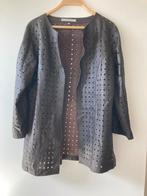 Donkerbruin leren jasje - Sylver (Purdey) maat 40/42, Kleding | Dames, Truien en Vesten, Sylver, Bruin, Maat 42/44 (L), Ophalen of Verzenden