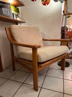 Vintage deense fauteuil silkeborg 1960, Ophalen, Gebruikt, Bruin, Vintage