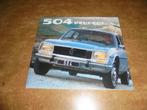 brochure Peugeot 504 modellen  1981, Nieuw, Overige merken, Ophalen of Verzenden