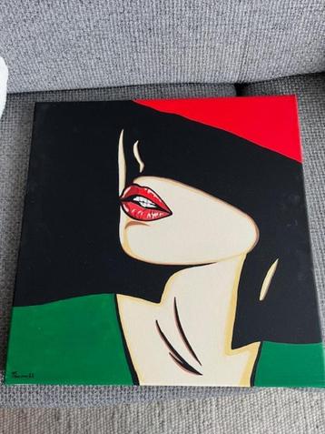 Pop-art schilderijTim Tilman Women with red hat beschikbaar voor biedingen