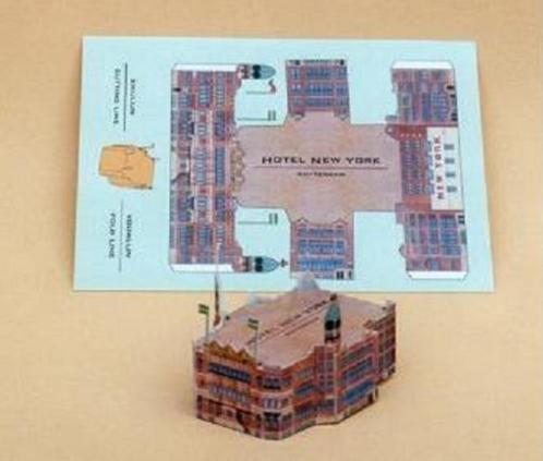 2x Bouwplaat Hotel New York en watertaxi ansichtkaarten HAL, Hobby en Vrije tijd, Modelbouw | Boten en Schepen, Nieuw, 1:200 of kleiner