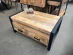 Magazijn leegverkoop salontafel Britt mangohout metaal zwart, Nieuw, Ophalen of Verzenden, Info@wkhome.nl, Argonweg 20 Amersfoort