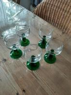 5 ROEMER - WIJNGLAZEN OP GROENE VOET, Huis en Inrichting, Keuken | Servies, Glas of Glazen, Ophalen of Verzenden, Effen, Glas