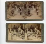 2 oude foto's Japan - Goedemorgen en Pottenbakker (stereo), Gebruikt, Verzenden, Foto, Buitenland