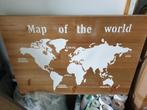 Houten Wereldkaart Wanddecoratie, Ophalen, Zo goed als nieuw