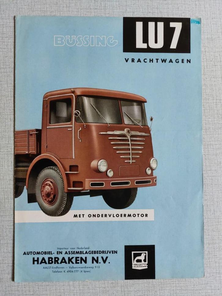 BÜSSING LU 7 Vrachtwagen Brochure / Folder HABRAKEN Jaren 50, Boeken, Auto's | Folders en Tijdschriften, Zo goed als nieuw, Overige merken
