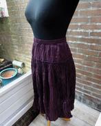 Bruine krinkel-stof rok van M&S maat L, Kleding | Dames, Rokken, Bruin, Verzenden, Maat 42/44 (L), MS Mode