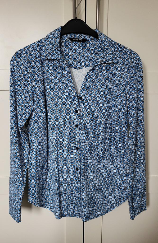 Lady Day blouse Suzy travelstof print Gaudi maat L zgan., Kleding | Dames, Blouses en Tunieken, Zo goed als nieuw, Maat 38/40 (M)
