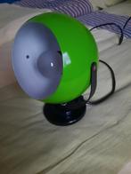 Retro/ vintage bollamp appeltjes groen, Huis en Inrichting, Lampen | Tafellampen, Minder dan 50 cm, Ophalen of Verzenden, Metaal