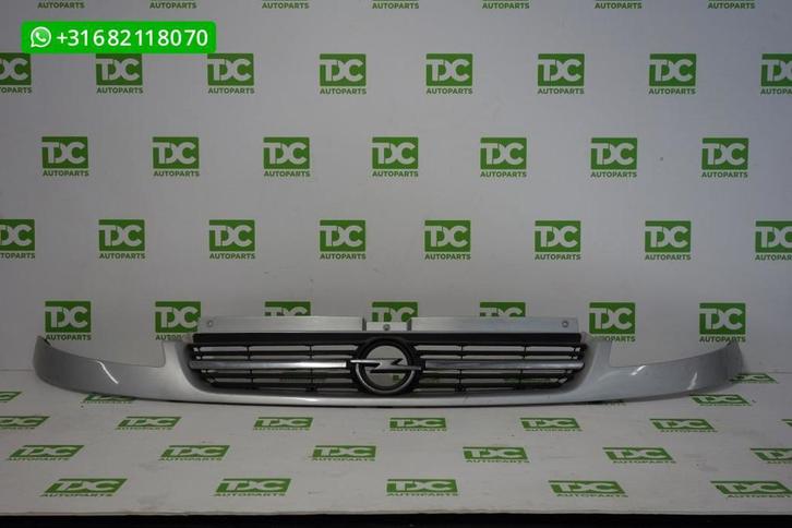 Opel Vivaro bestel A ('01-'14) Grille zilvergrijs 8200044873, Auto-onderdelen, Carrosserie en Plaatwerk, Opel, Gebruikt, Ophalen of Verzenden