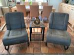 2x Fauteuil Ivar, Antraciet, Leen Bakker, Ophalen, Zo goed als nieuw, 75 tot 100 cm, Stof