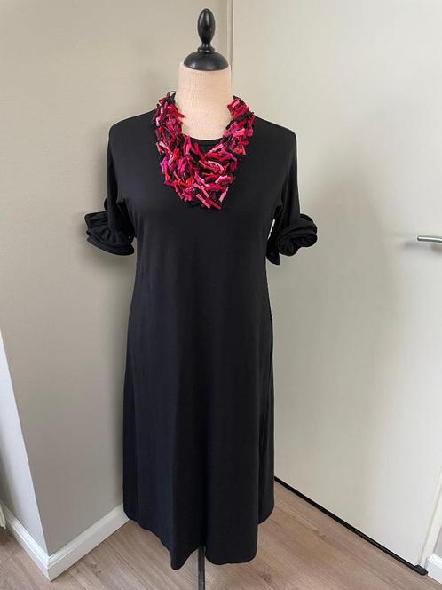 Jurk zomer uit Italië maat 42/44 NIEUW!!, Kleding | Dames, Jurken, Nieuw, Maat 42/44 (L), Zwart, Onder de knie, Ophalen of Verzenden