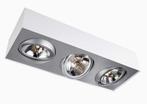 ++ Philips Lirio model Bloq 3-spot, wit, supernette staat ++, Ophalen, Halogeen, Metaal of Aluminium, Design, modern, strak, minimalistisch