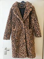 Panterprint leopard imitatie bontjas jas, Bruin, Ophalen of Verzenden, Zo goed als nieuw, Maat 36 (S)