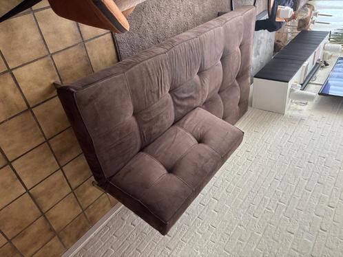 Slaapbank, Huis en Inrichting, Slaapkamer | Slaapbanken, Gebruikt, 90 cm, 210 cm, Tweepersoons, Bruin, Ophalen