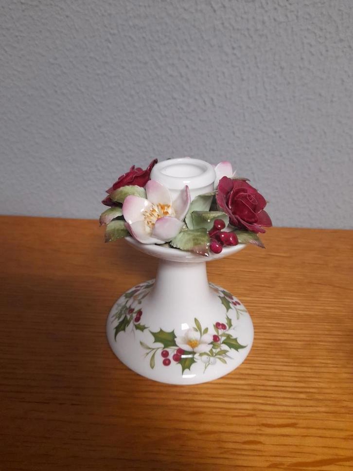 Adv 72 royal albert kerst kandelaar, Antiek en Kunst, Antiek | Servies los, Ophalen of Verzenden