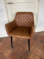 4x Eleonora Cognac Leren Eetkamerstoelen, Ophalen, Gebruikt, Bruin, Leer