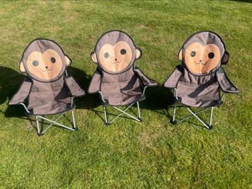 Campingstoel aap 3 stuks kampeerstoel kind inklapbaar beschikbaar voor biedingen