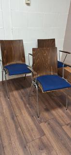Set van 3 Vintage Stoelen Hiller., Ophalen, Gebruikt, Metaal