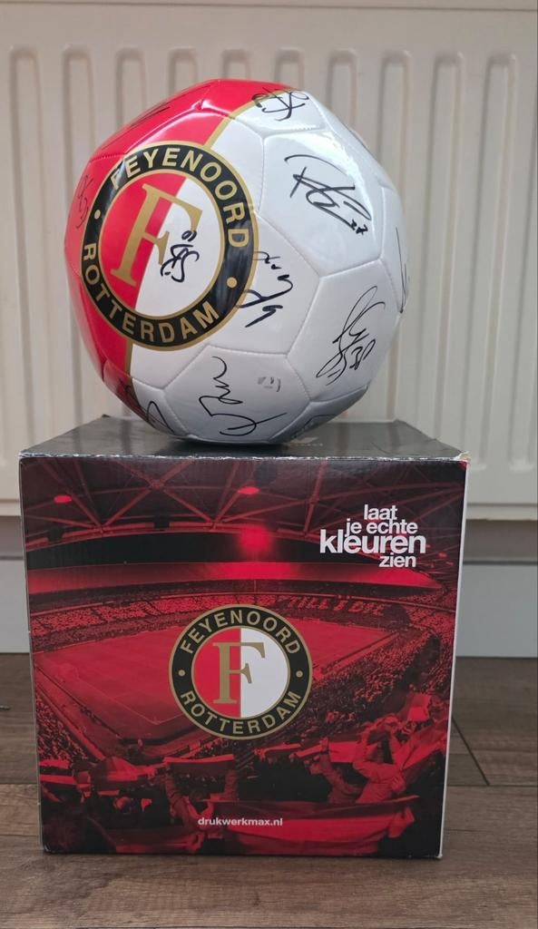 Gesigneerde Feyenoord Voetbal, Maat XL, Ophalen of Verzenden, Zo goed als nieuw, Bal