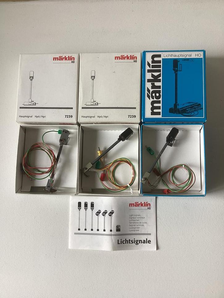 Marklin HO 3 stuks lichtseinen  7239 in ovp, Hobby en Vrije tijd, Modeltreinen | H0, Gebruikt, Overige typen, Gelijkstroom of Wisselstroom