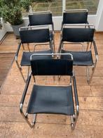 5x Thonet S34 eetkamerstoelen, Huis en Inrichting, Stoelen, Gebruikt, Zwart, Leer, Ophalen of Verzenden
